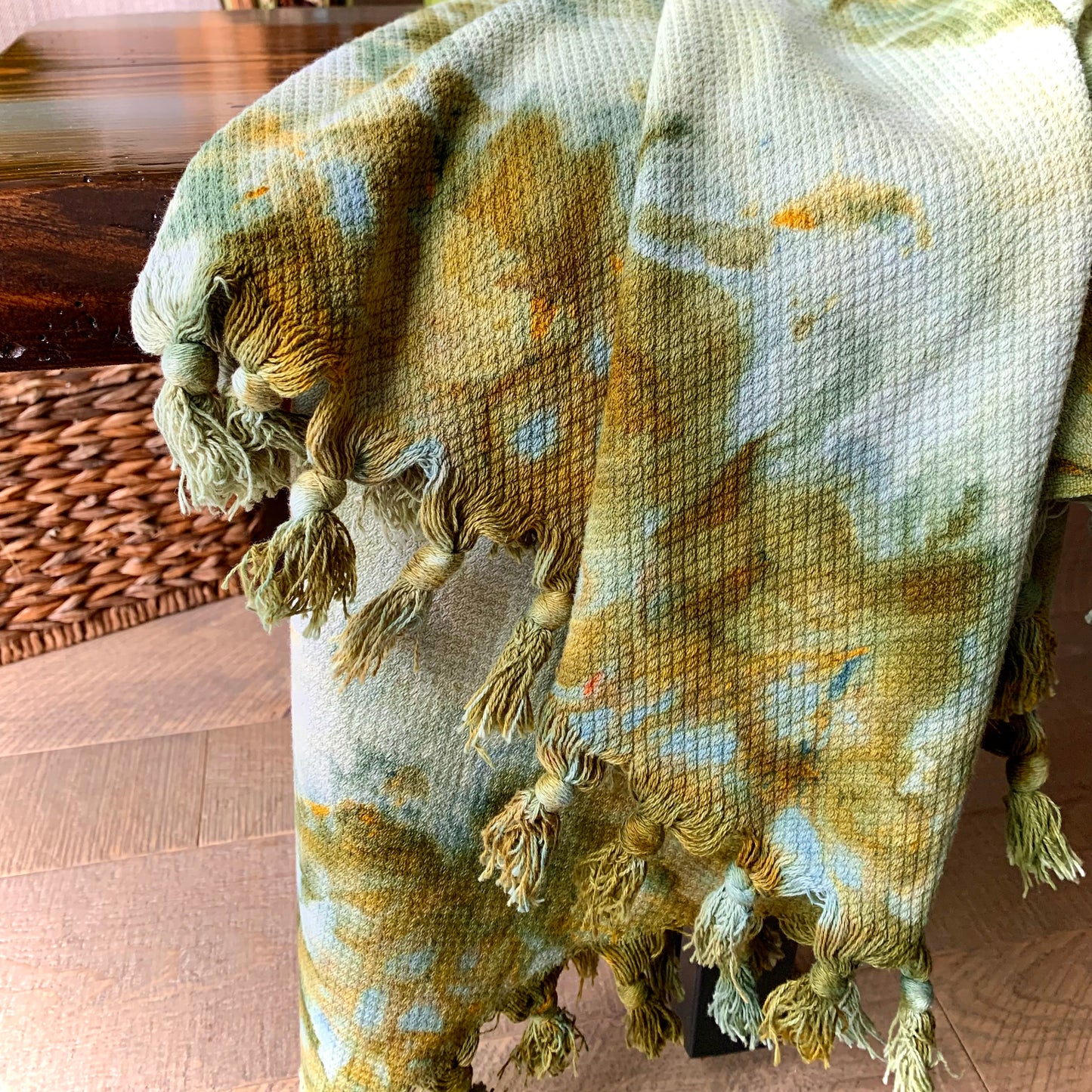 WaterColor Throw Blanket - Moss