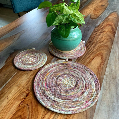 Round Trivet Set - Shiitake